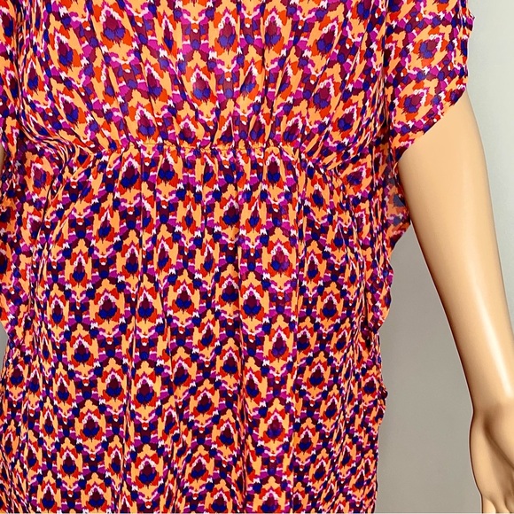 Old Navy Geometric Print V-Neck Sheer Swimwear Cover-Up fits M/L - Picture 7 of 11